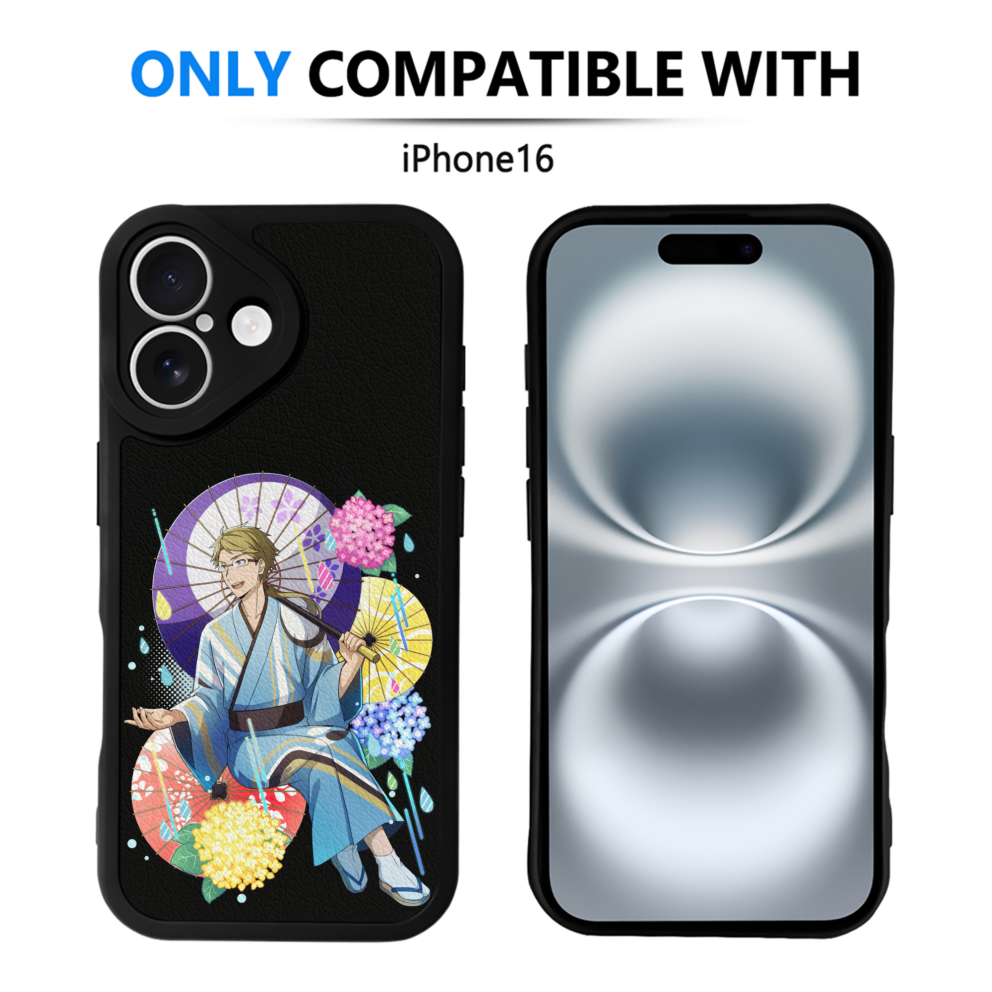 （画像用） 文豪ストレイドッグス Bungo Stray Dogs 【iPhone 16シリーズ対応】シリコンスマホケース（レザー調） 材質：シリコン